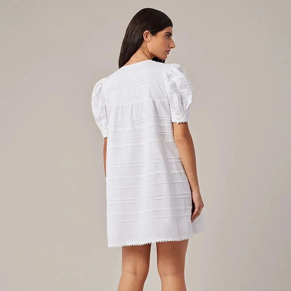 Puff-Sleeve A-Line Mini Dress NWT - Picture 2 of 5